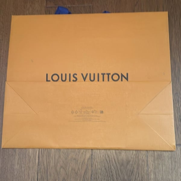 Louis Vuitton Paper Shopping Gift Bag Orange