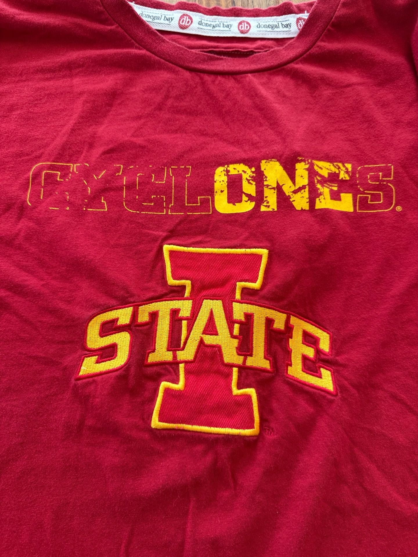 Embroidered Iowa State Cyclones T-Shirt Size Large Red 3