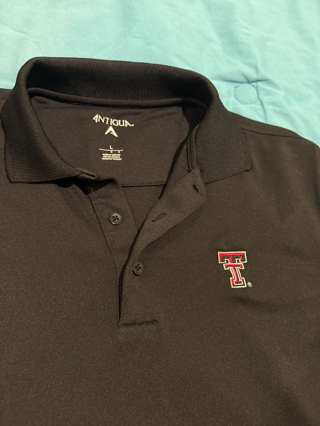 Antigua Texas Tech Red Raiders Polo Shirt Size L Brown Embroidered Logo 3