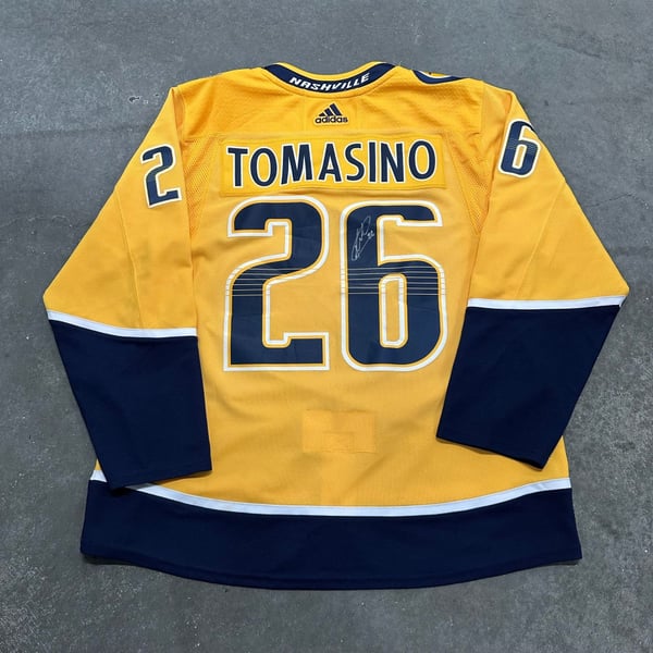 Philip Tomasino Signed Nashville Predators Adidas NHL Jersey #26 Size 56