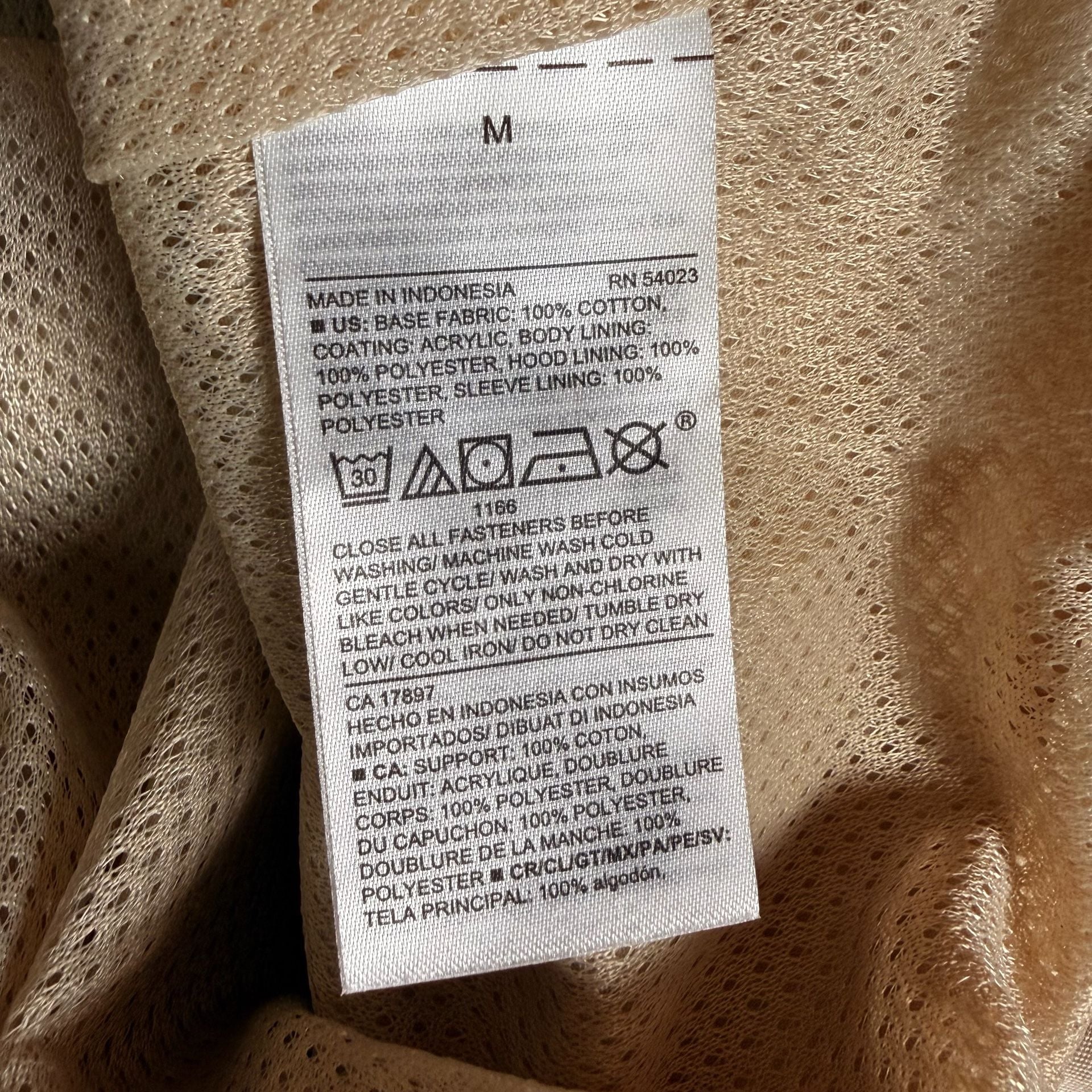 Old Navy GO-H2O Hooded Jacket Size M Tan Full Zip Utility 8