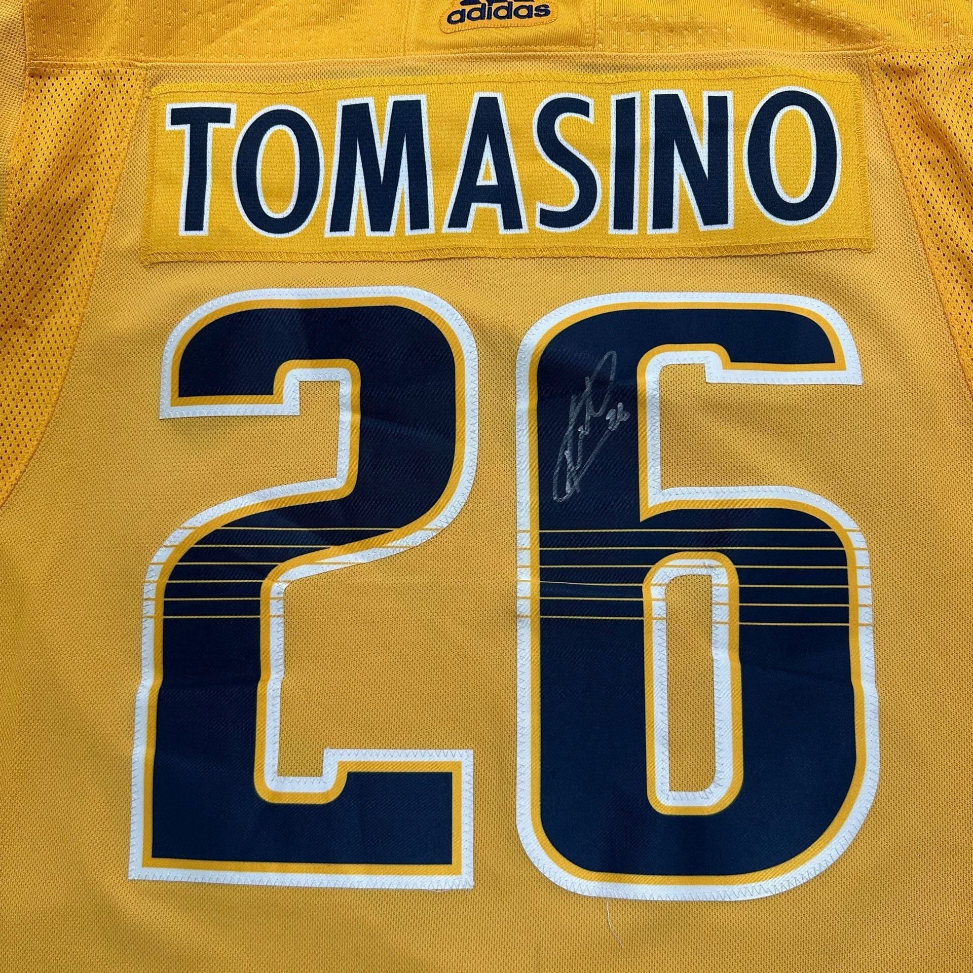 Philip Tomasino Signed Nashville Predators Adidas NHL Jersey #26 Size 56 8