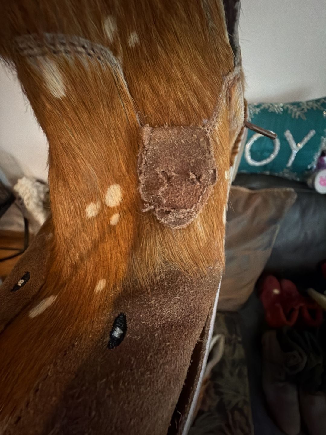 Mini Boden -size 35 real Fur Calf Hair Deer Animal Face Winter Boots Brown 10