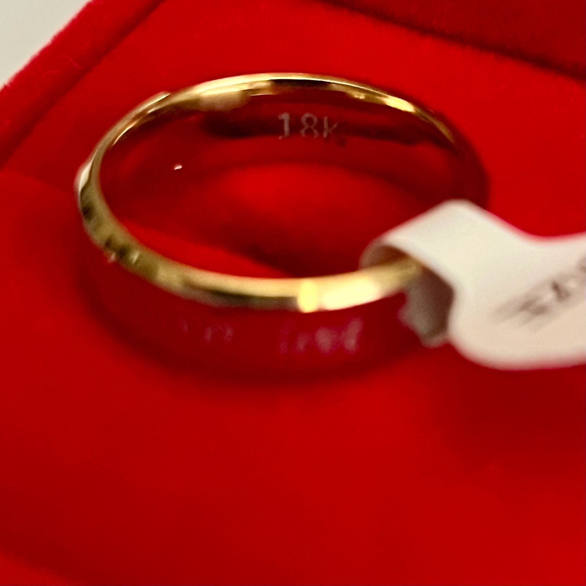18K Tungsten “Forever Love”Engraved Two Tone Gold & Silver 4mm Band Size 9 7