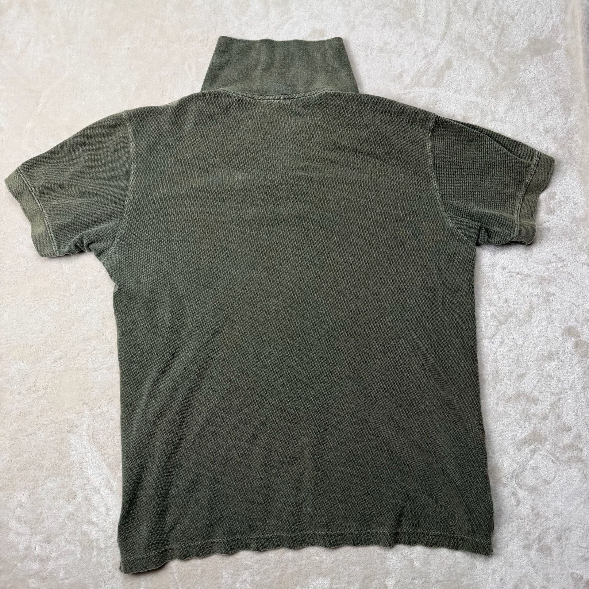 Timberland 2000’s Stratham Issue Polo Shirt Size L faded Olive Green 7