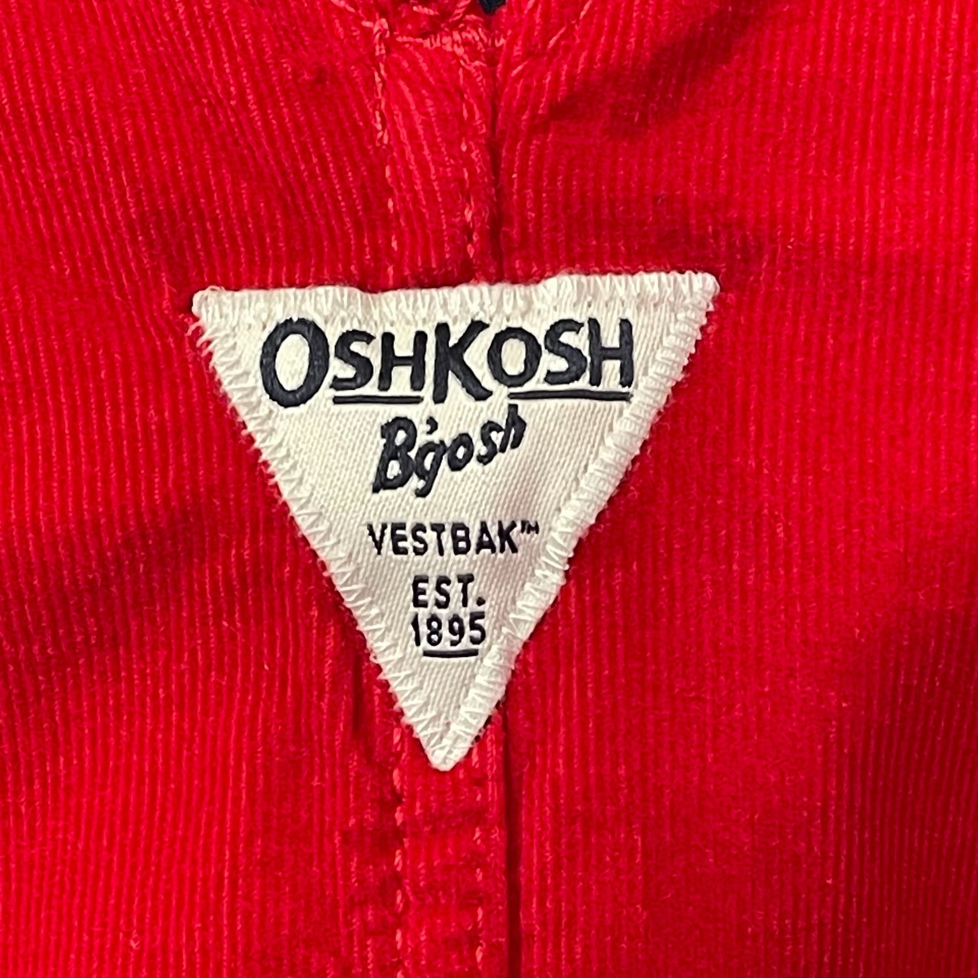 OshKosh B'gosh Corduroy Overall Dress Size 4T Red 5