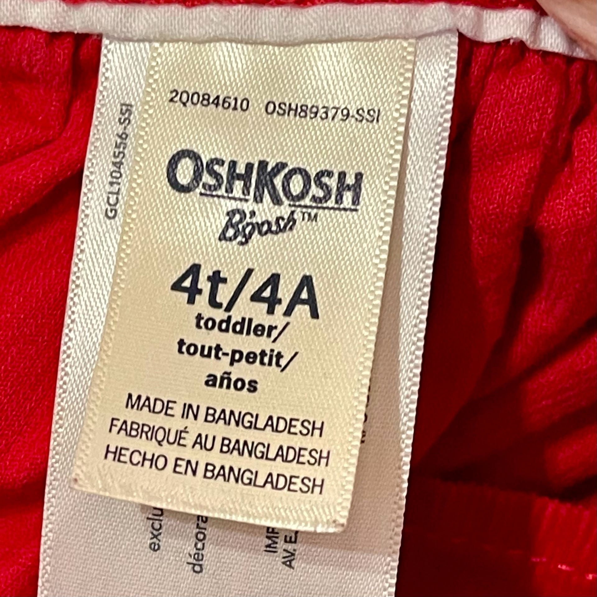 OshKosh B'gosh Corduroy Overall Dress Size 4T Red 6