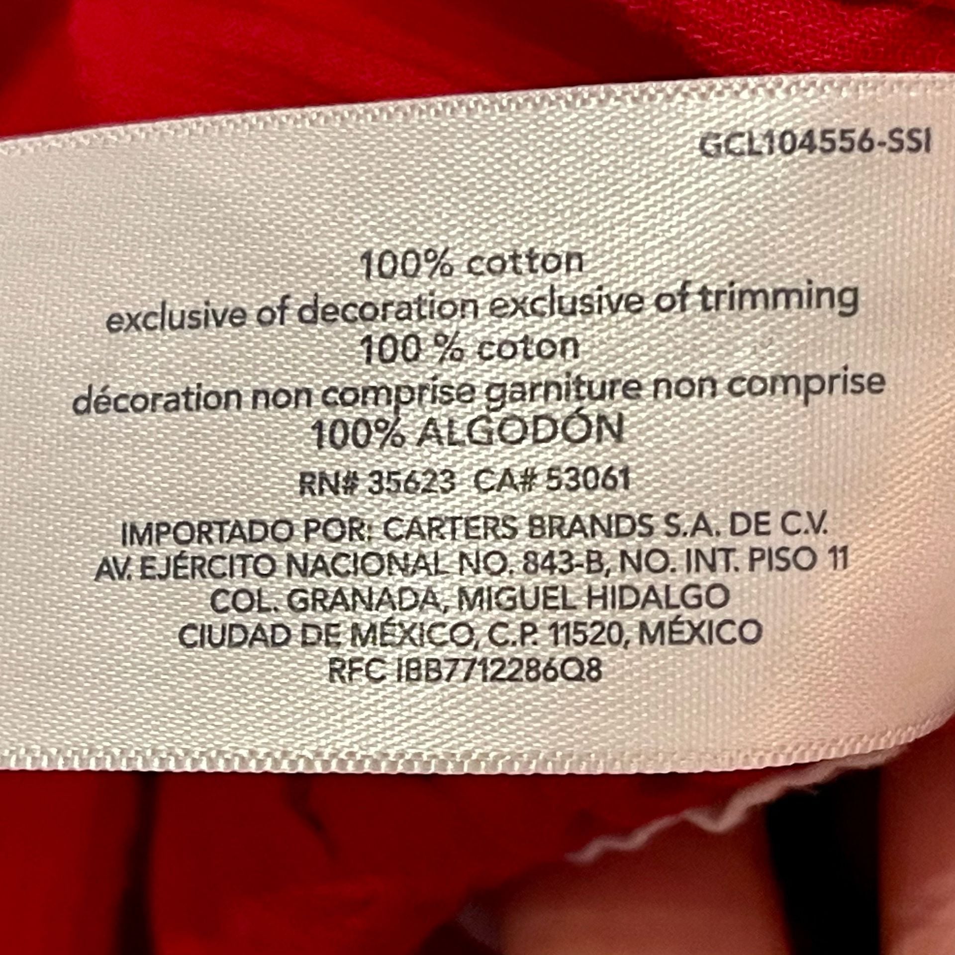 OshKosh B'gosh Corduroy Overall Dress Size 4T Red 7