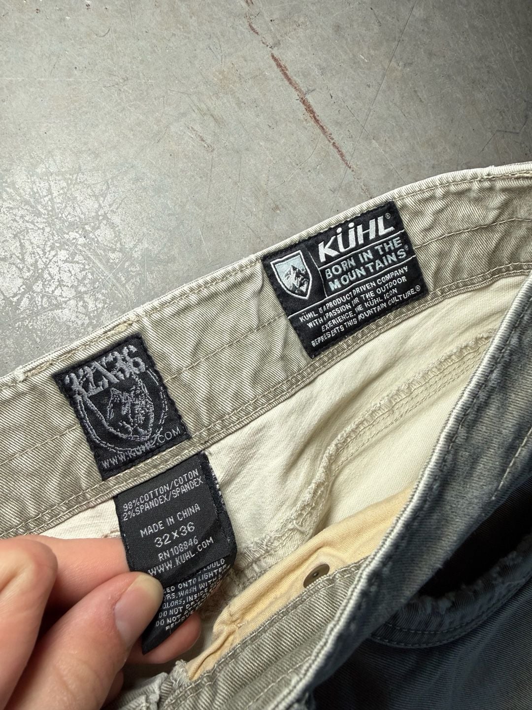 Gray Distressed Patina Dye Kuhl Rydr Pants 4