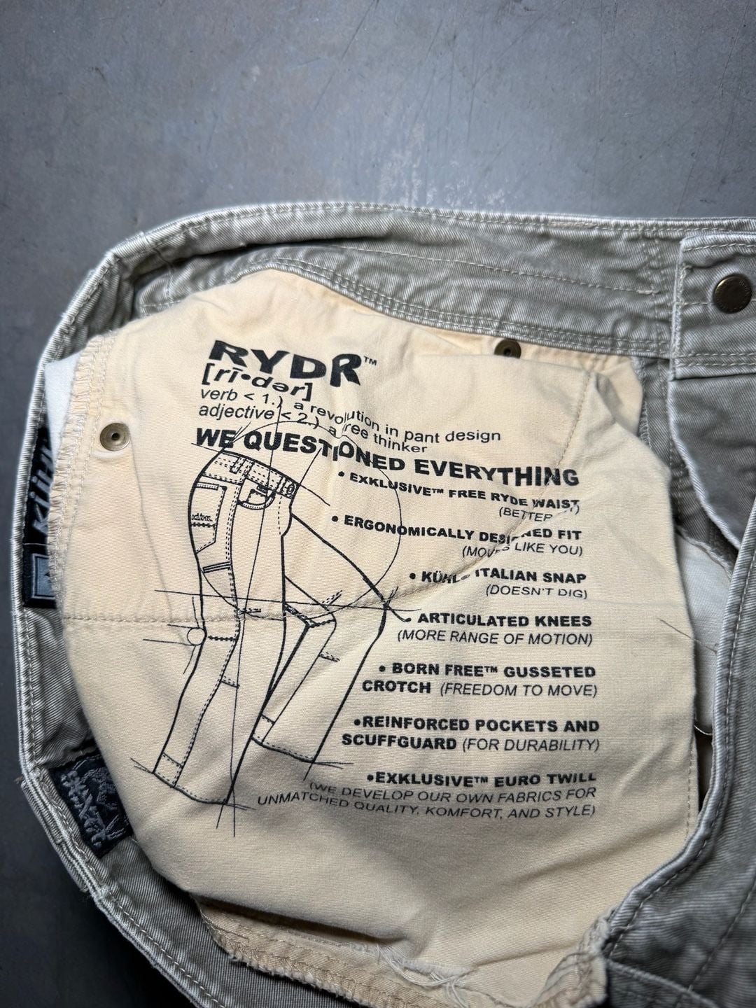 Gray Distressed Patina Dye Kuhl Rydr Pants 5