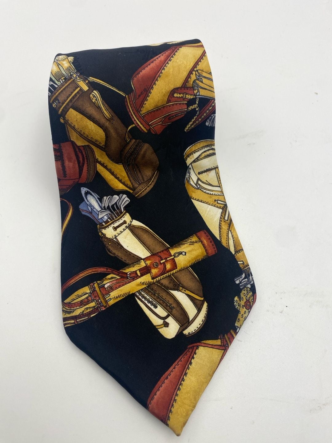 Nicole Miller Golf Bags Clubs Silk Necktie Black 1