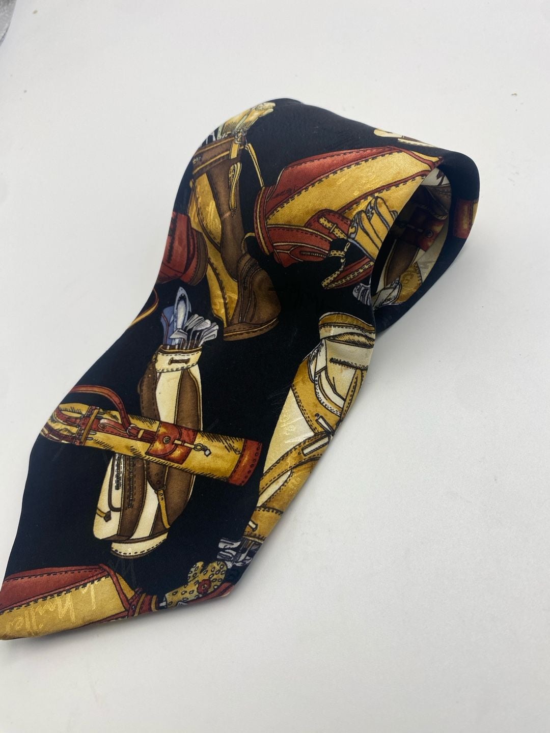 Nicole Miller Golf Bags Clubs Silk Necktie Black 2