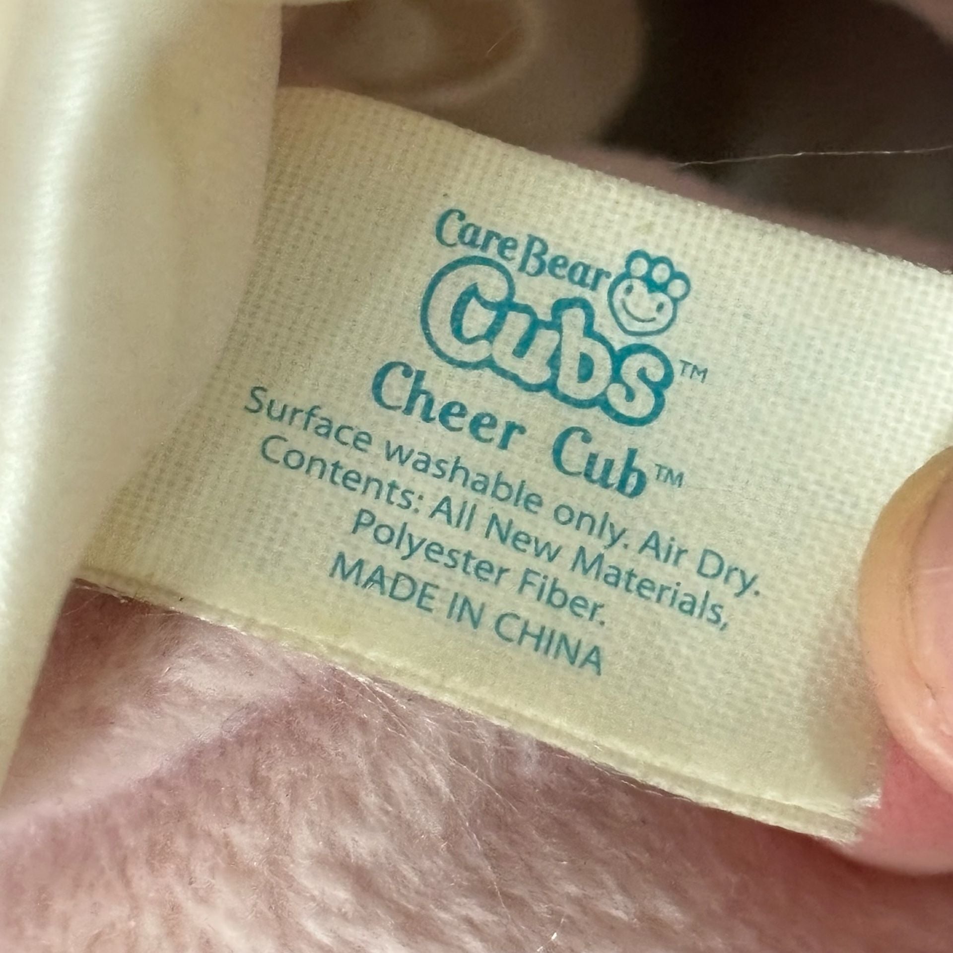 Care Bears Cheer Cub 12” Plush 2004 Vintage Pink 3