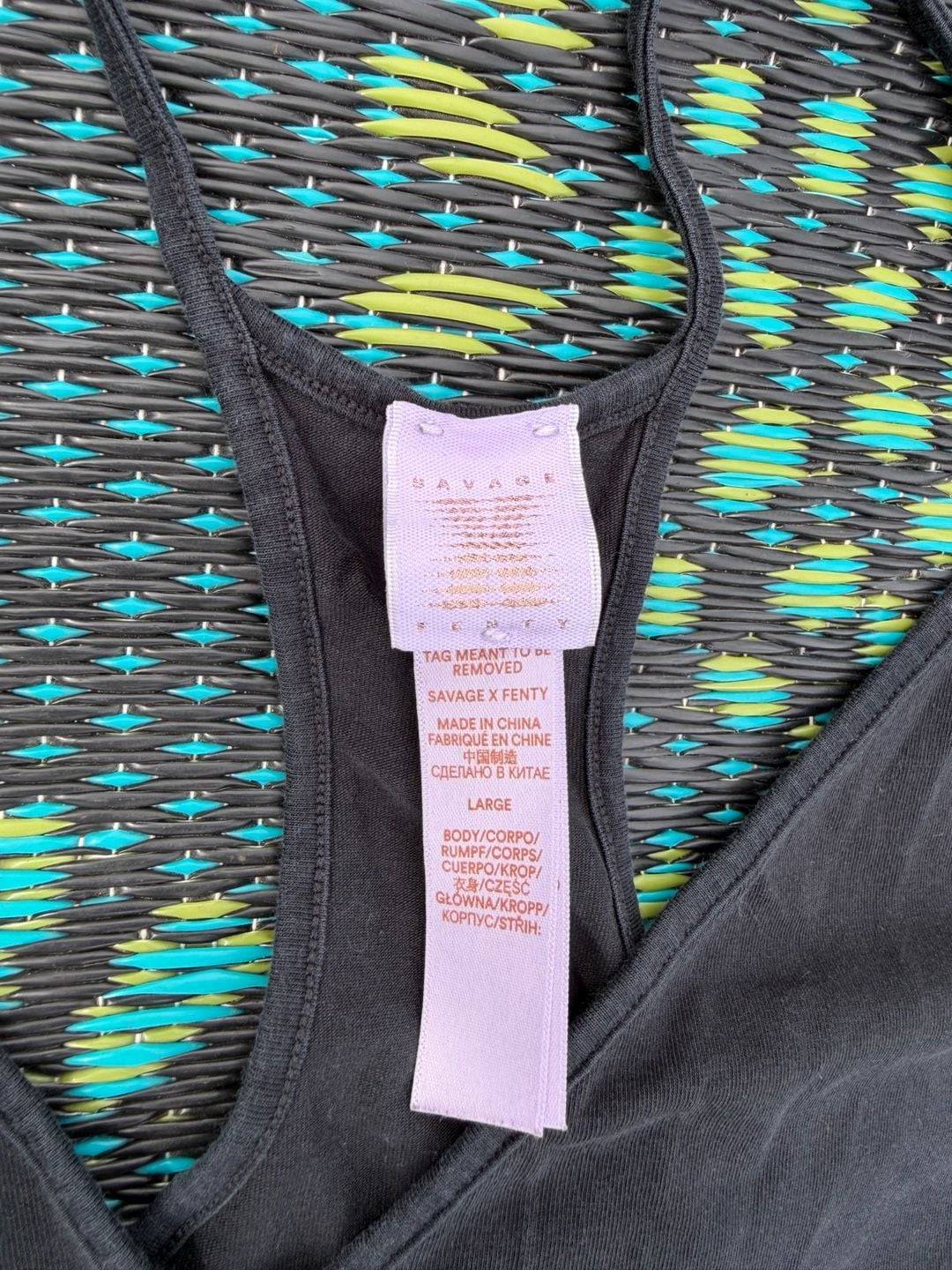 Savage X Fenty Tank Top & Leggings Set Size L XL Black 5