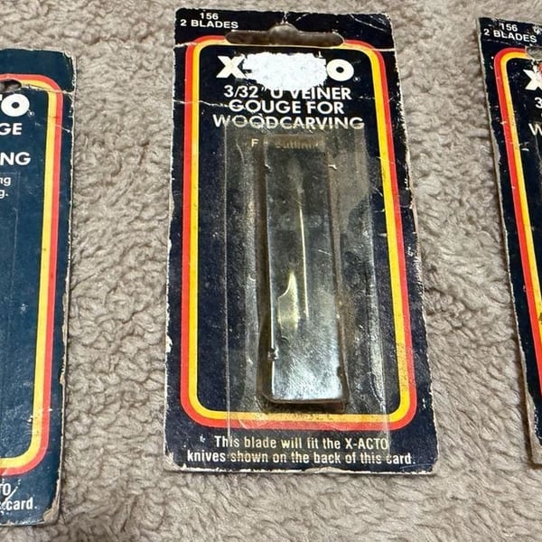 Vintage X-Acto Woodcarving Blades Lot of 3 Packs No. 155 No. 156