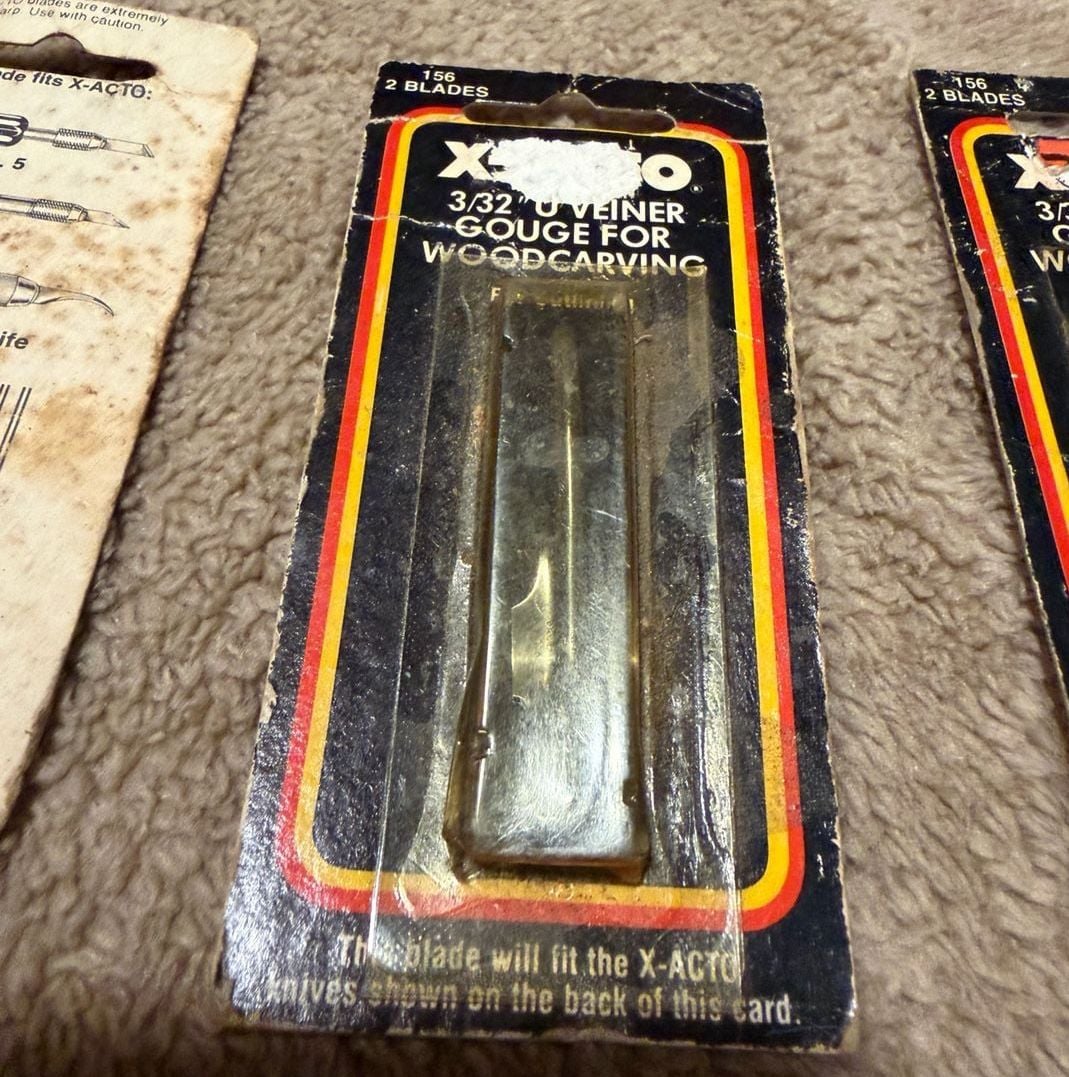 Vintage X-Acto Woodcarving Blades Lot of 3 Packs No. 155 No. 156 4