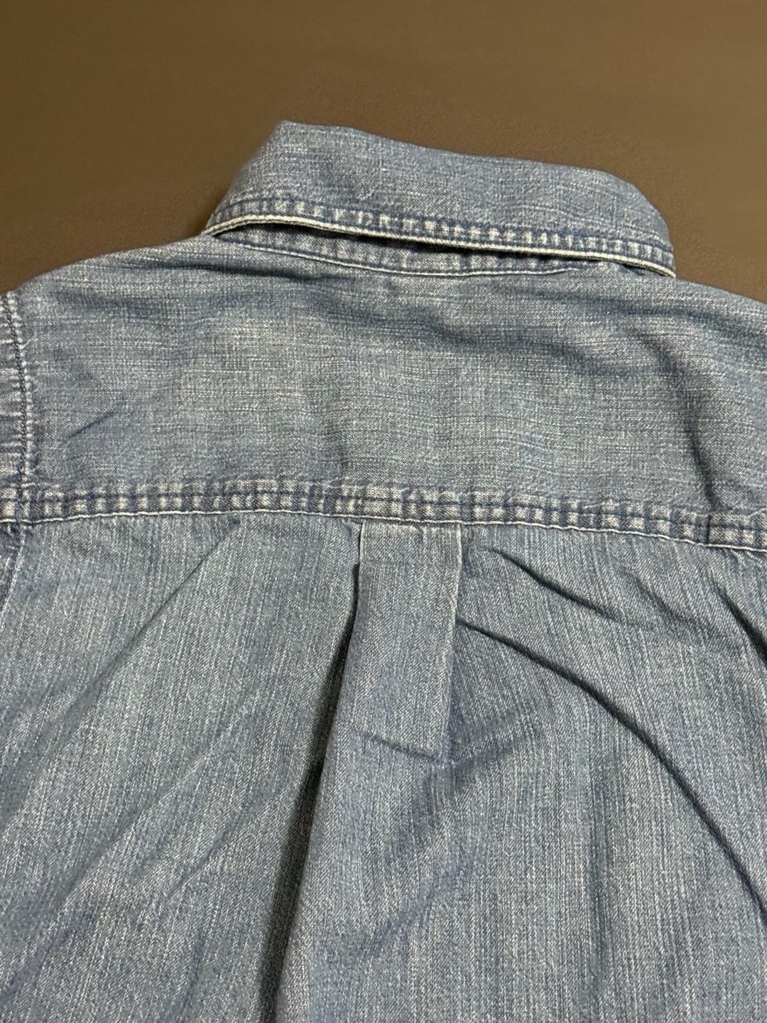 Chaps Denim Shirt Dress Size S Blue Chambray Sleeveless Maxi 8