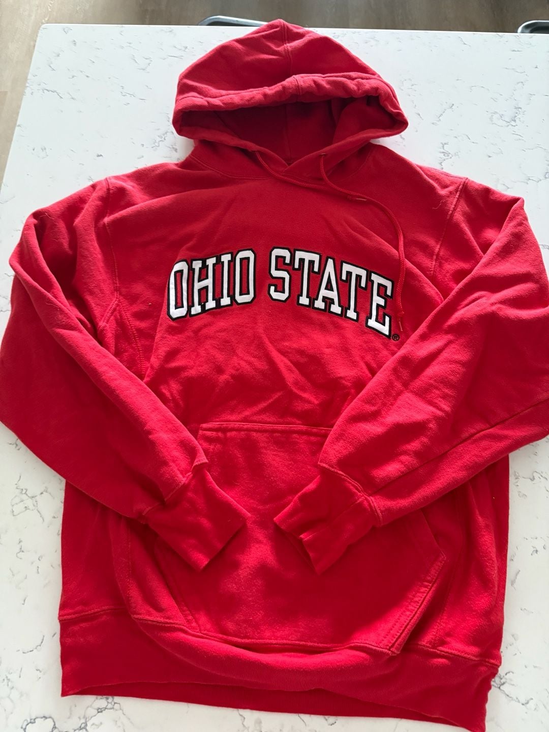 Steve & Barry's Ohio State Buckeyes Hoodie Size S Red Embroidered Pullover 2