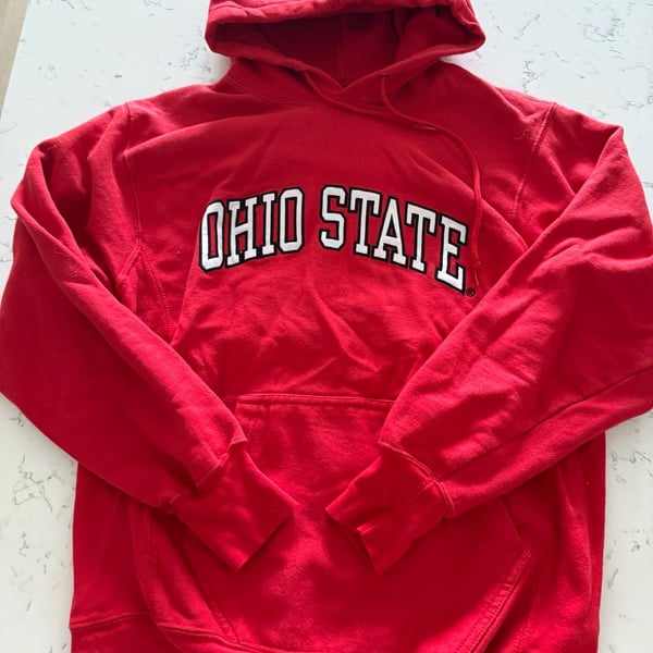Steve & Barry's Ohio State Buckeyes Hoodie Size S Red Embroidered Pullover
