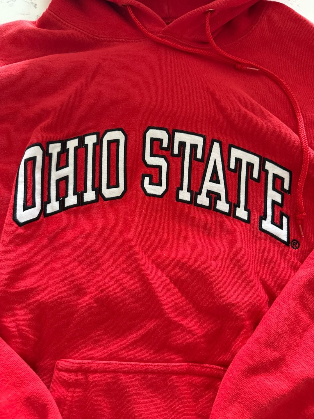 Steve & Barry's Ohio State Buckeyes Hoodie Size S Red Embroidered Pullover 3