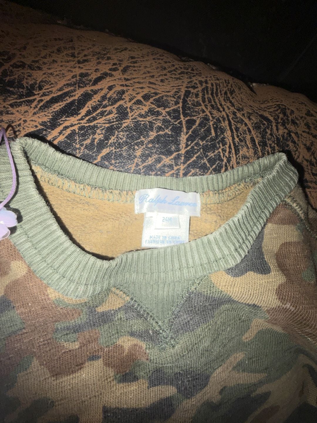 Ralph Lauren Camouflage Sweatshirt Size 24M 3