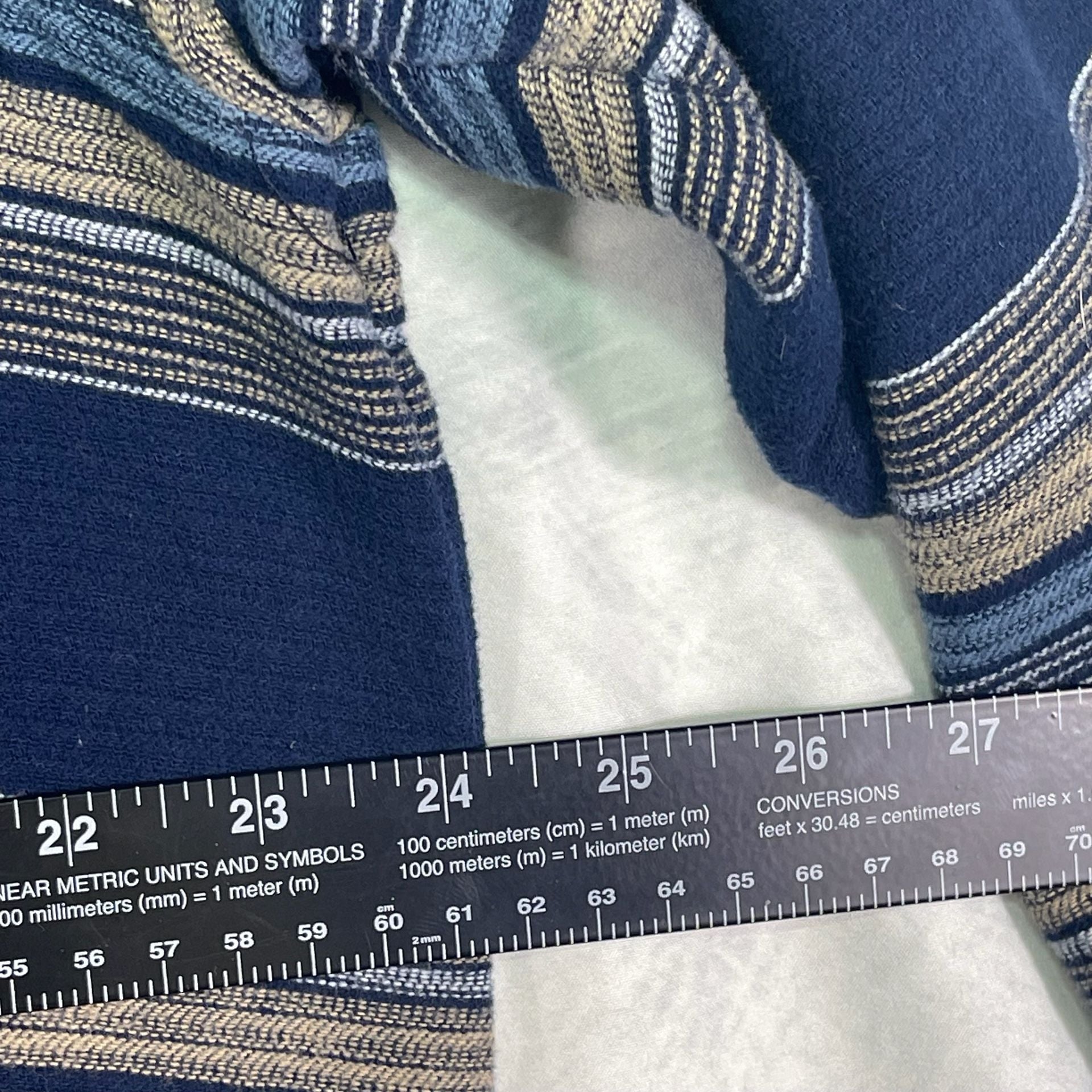 Pendleton Surf Hoodie Size L Blue Striped Button Hooded Sweatshirt 5