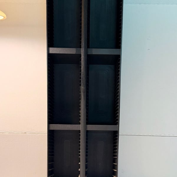 Alpha Double Row Black Tower 120 CD Holder Compact Disc Storage