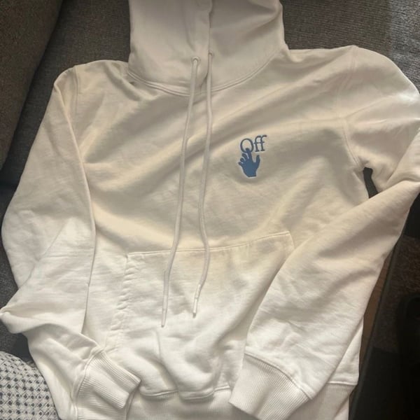 Off-White Hoodie Size S White Cotton