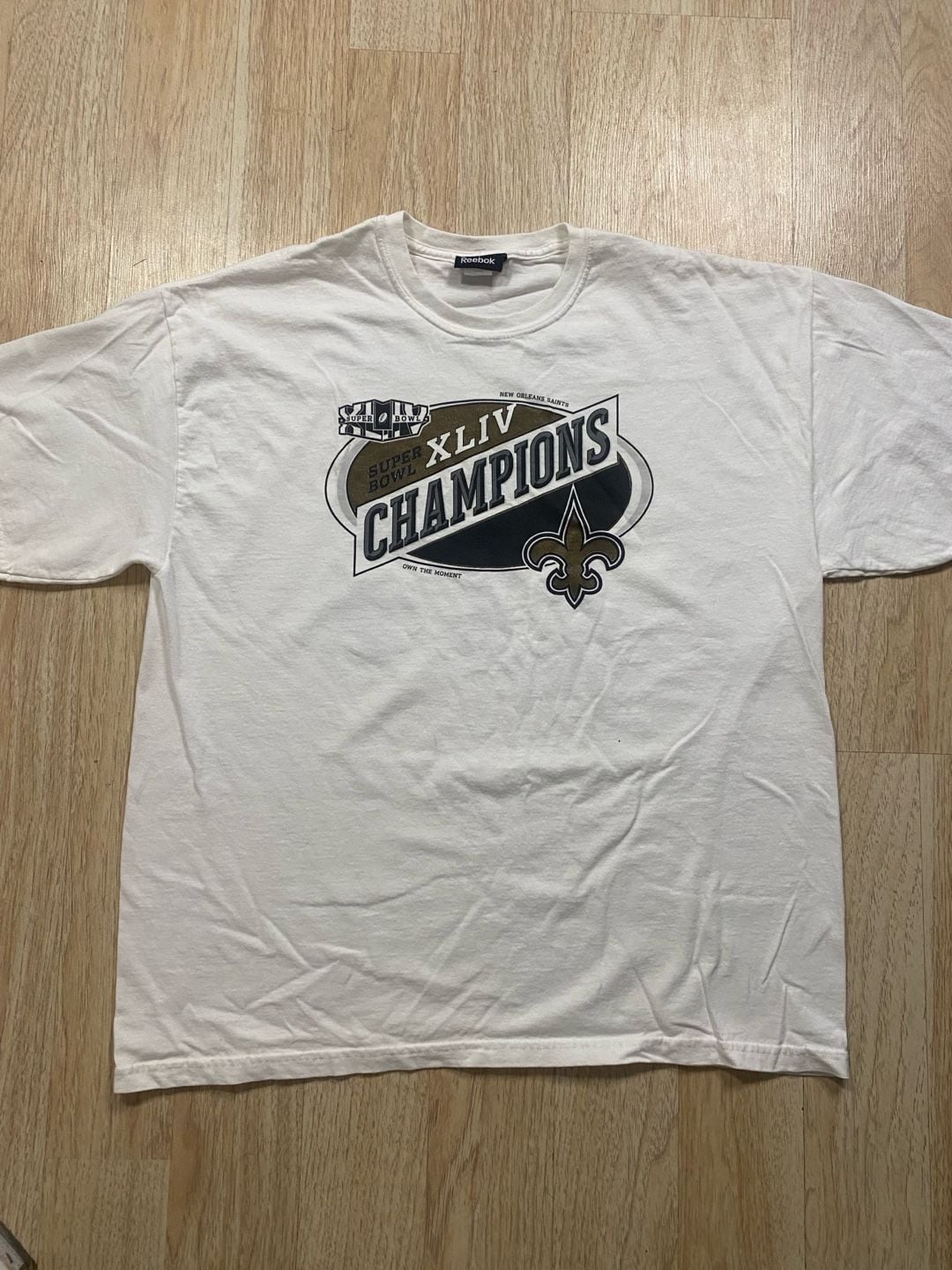 Reebok New Orleans Saints Super Bowl XLIV Champions T-Shirt Size Large 2