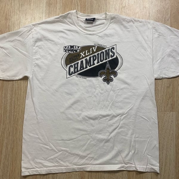 Reebok New Orleans Saints Super Bowl XLIV Champions T-Shirt Size Large