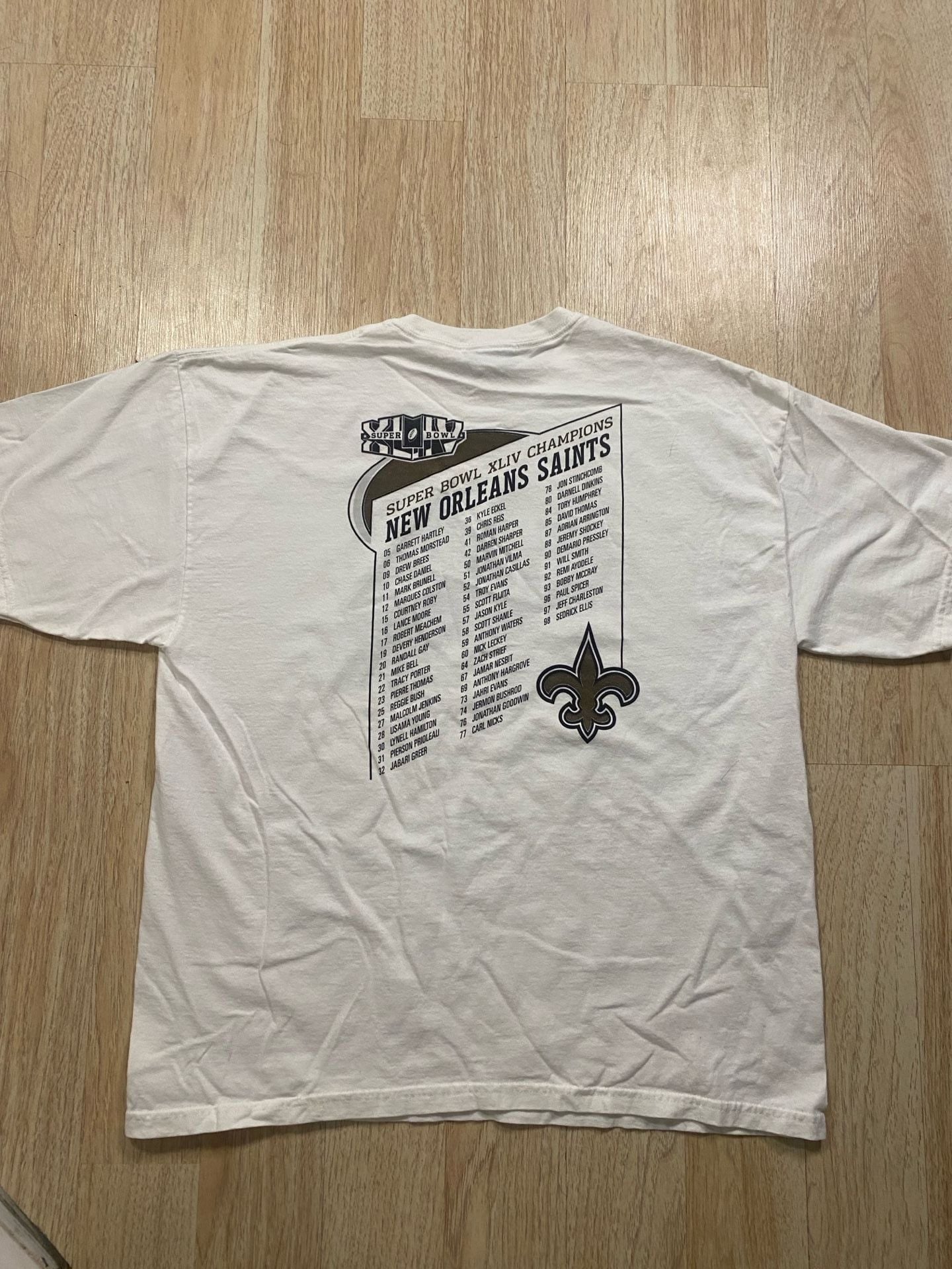 Reebok New Orleans Saints Super Bowl XLIV Champions T-Shirt Size Large 6