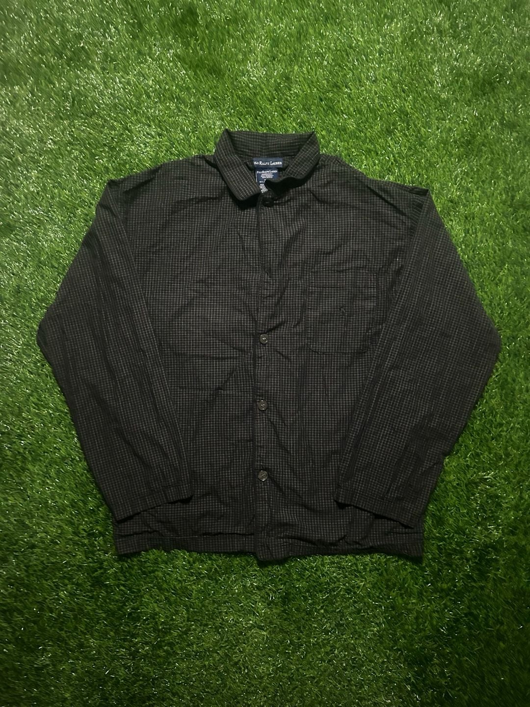 Polo Ralph Lauren Pajama Shirt Size M Black Plaid 2