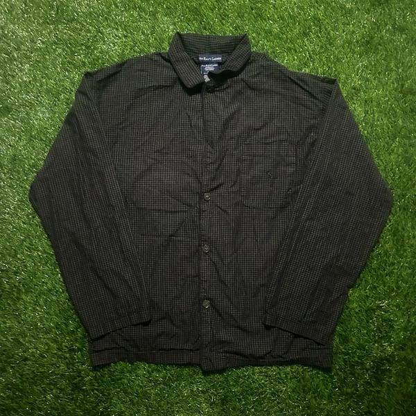 Polo Ralph Lauren Pajama Shirt Size M Black Plaid