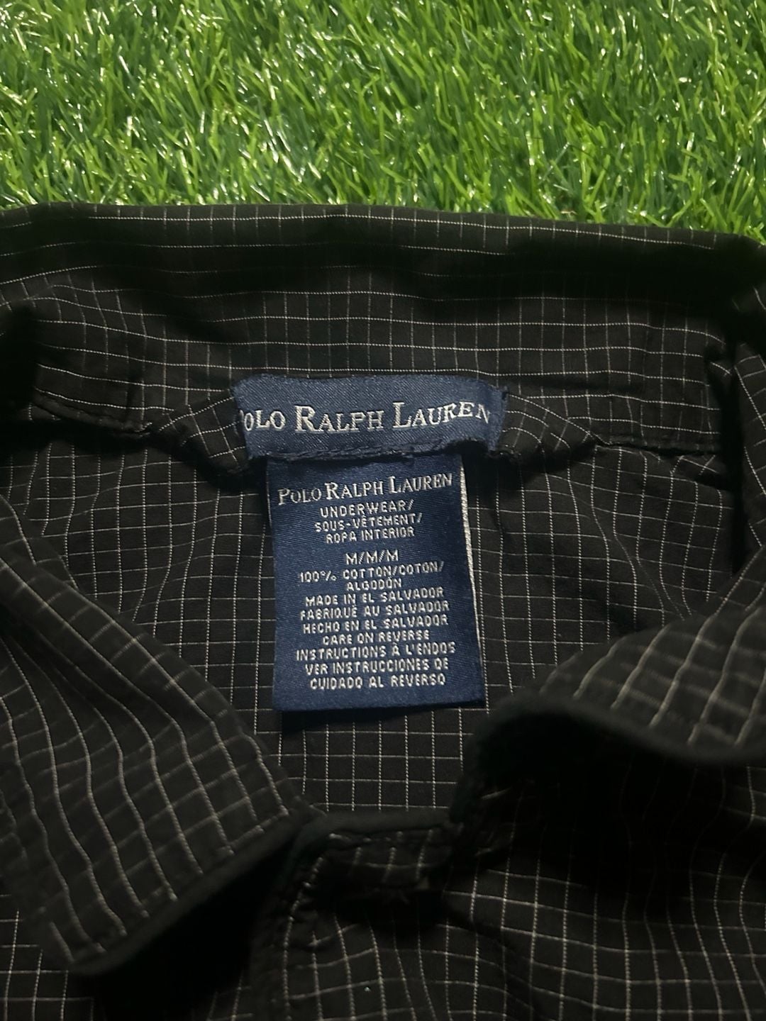 Polo Ralph Lauren Pajama Shirt Size M Black Plaid 4