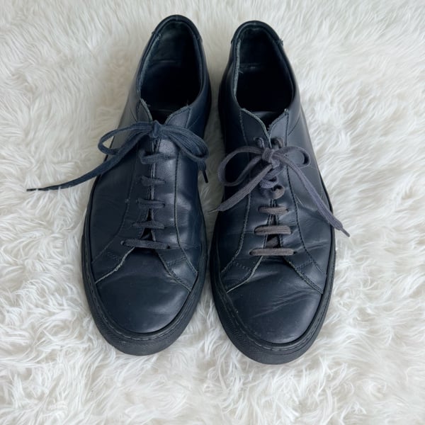 Common Projects Original Achilles Low Leather Sneakers Navy