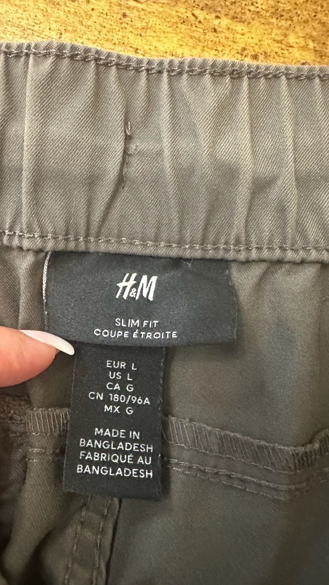 H&M Slim Fit Jogger Pants Size L Gray 4