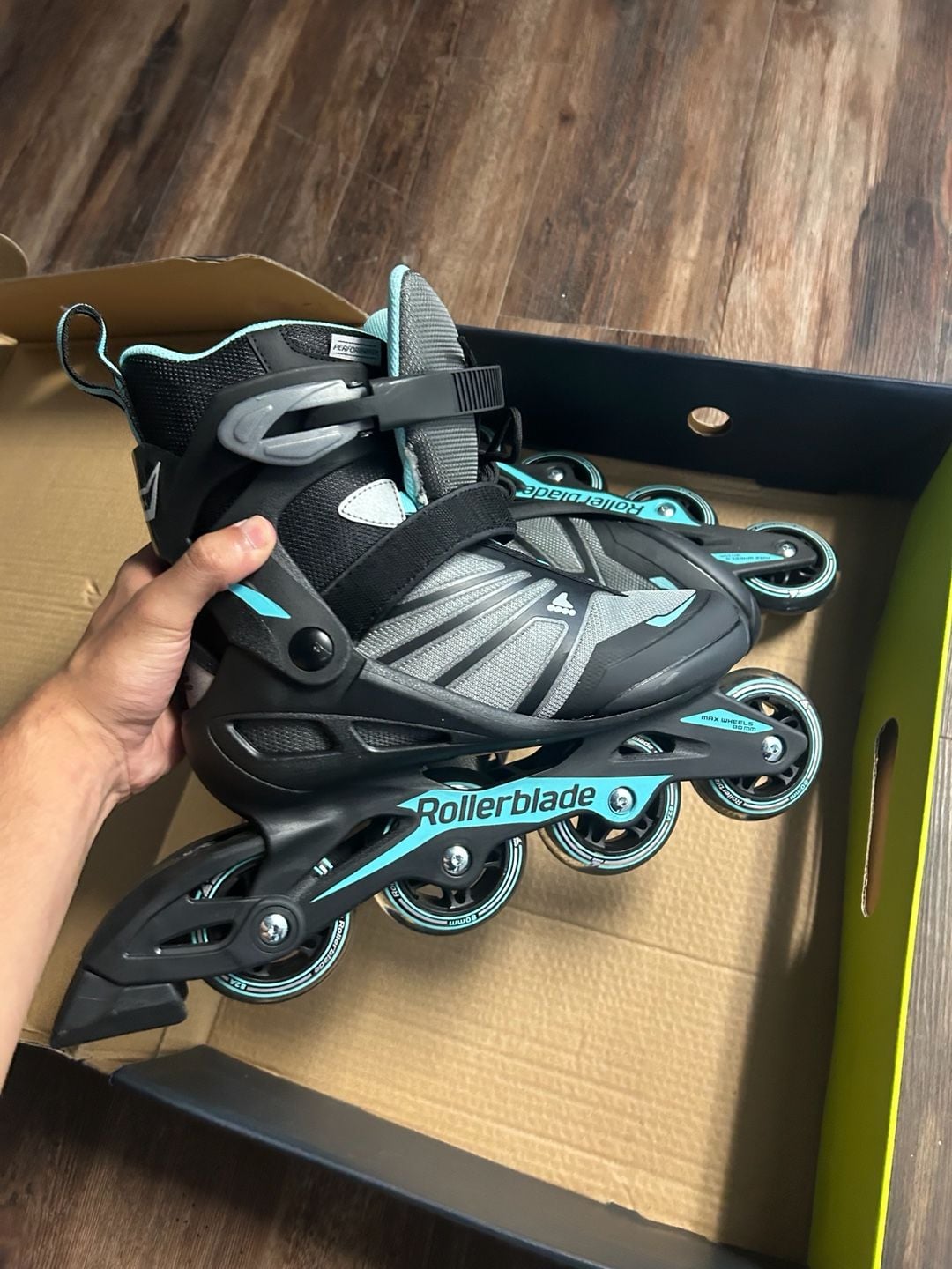 Rollerblade Zetrablade W Size 8 Black Light Blue Inline Skates 5