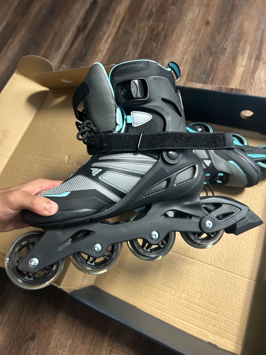 Rollerblade Zetrablade W Size 8 Black Light Blue Inline Skates 6