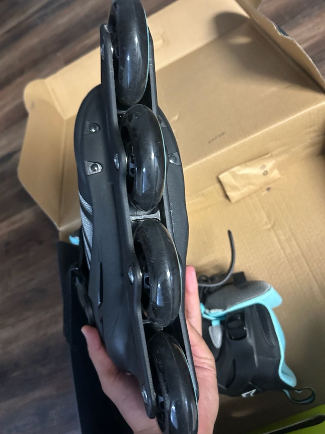 Rollerblade Zetrablade W Size 8 Black Light Blue Inline Skates 10