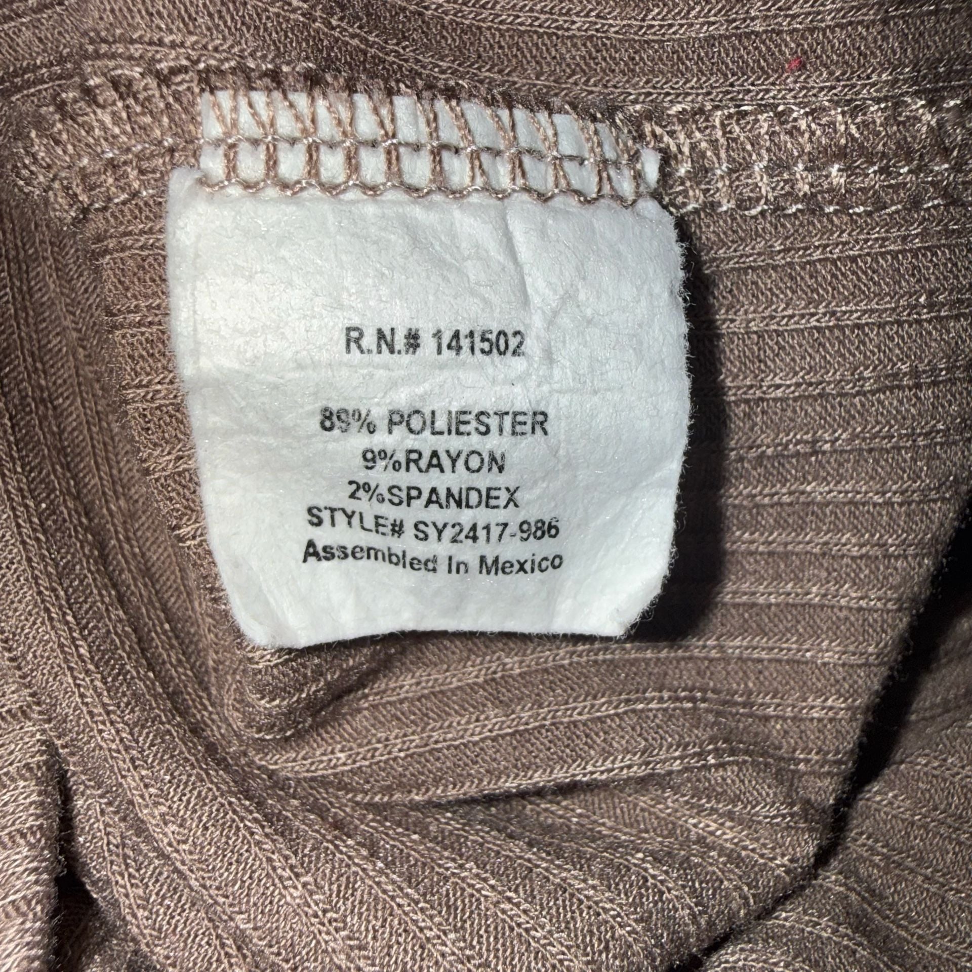 Cloud Dancer Top Size S Brown Ribbed Quarter Zip 6