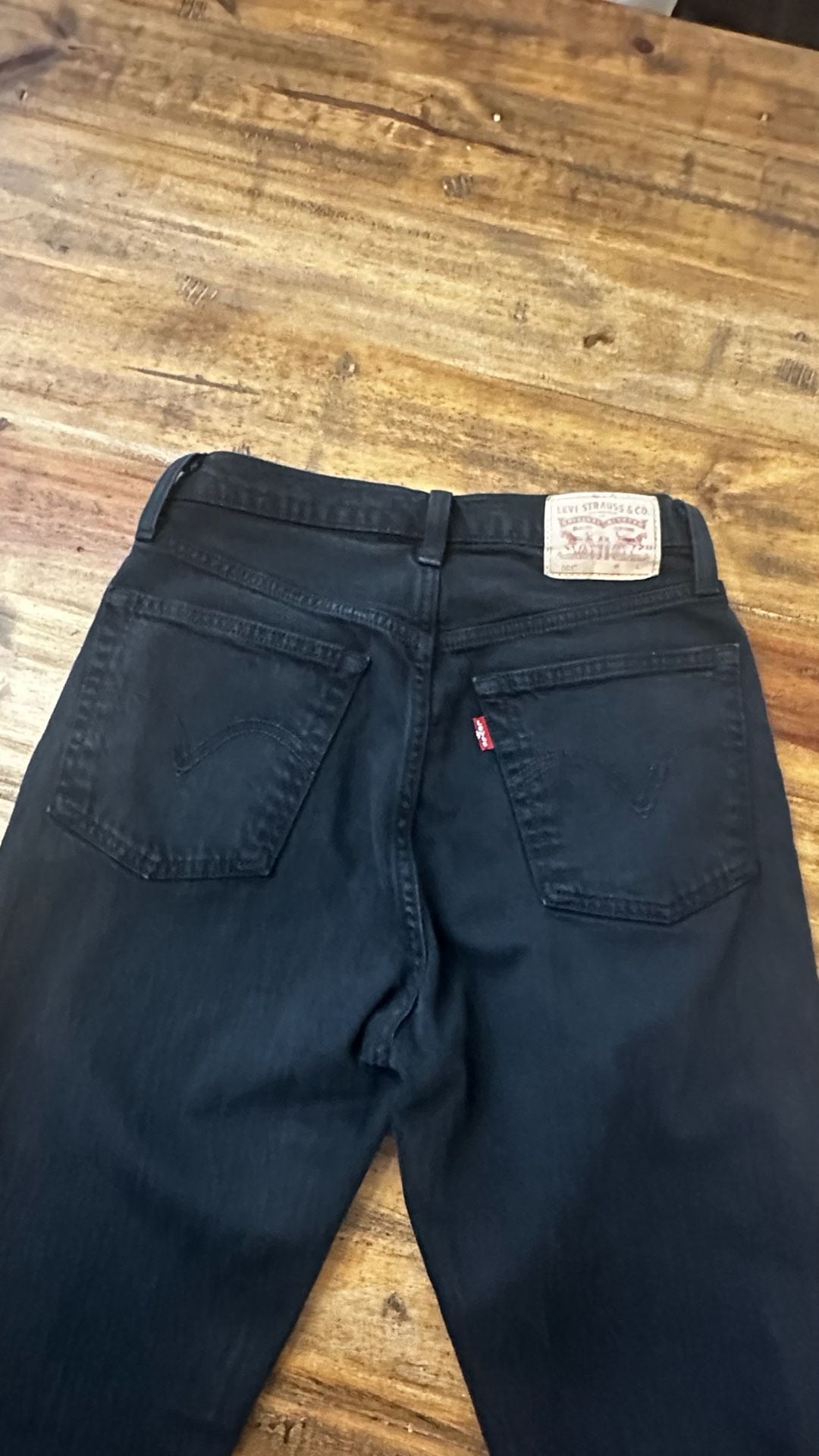 Levi's 501 Original Fit Jeans Size W25 L30 Black Button Fly 4