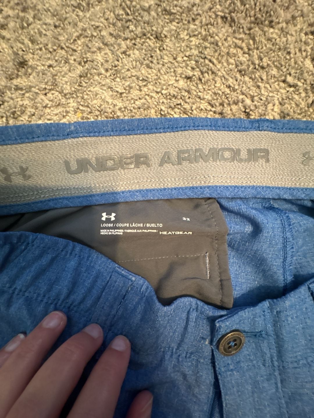 Under Armour Golf Shorts Blue Performance 8
