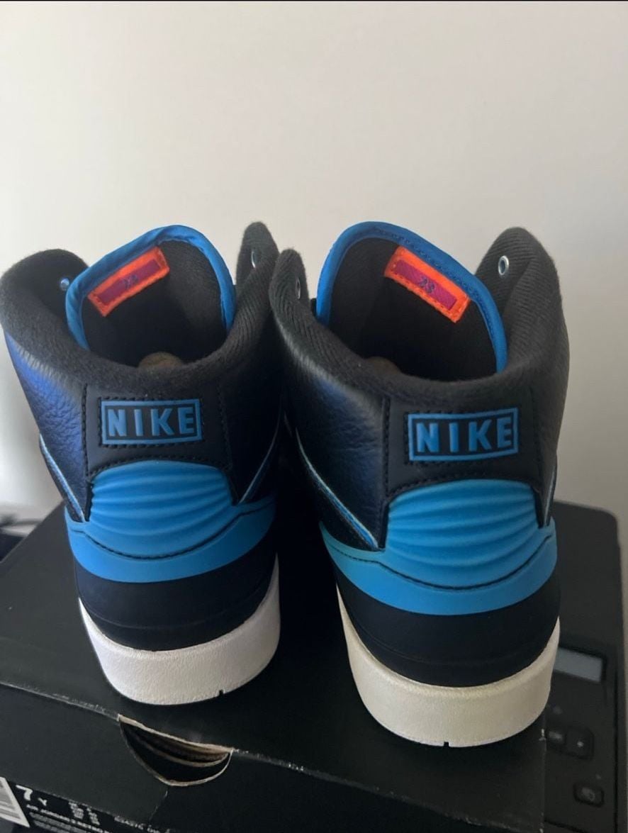 Air Jordan 2 Retro BG Radio Raheem Size 7Y Black Photo Blue 4