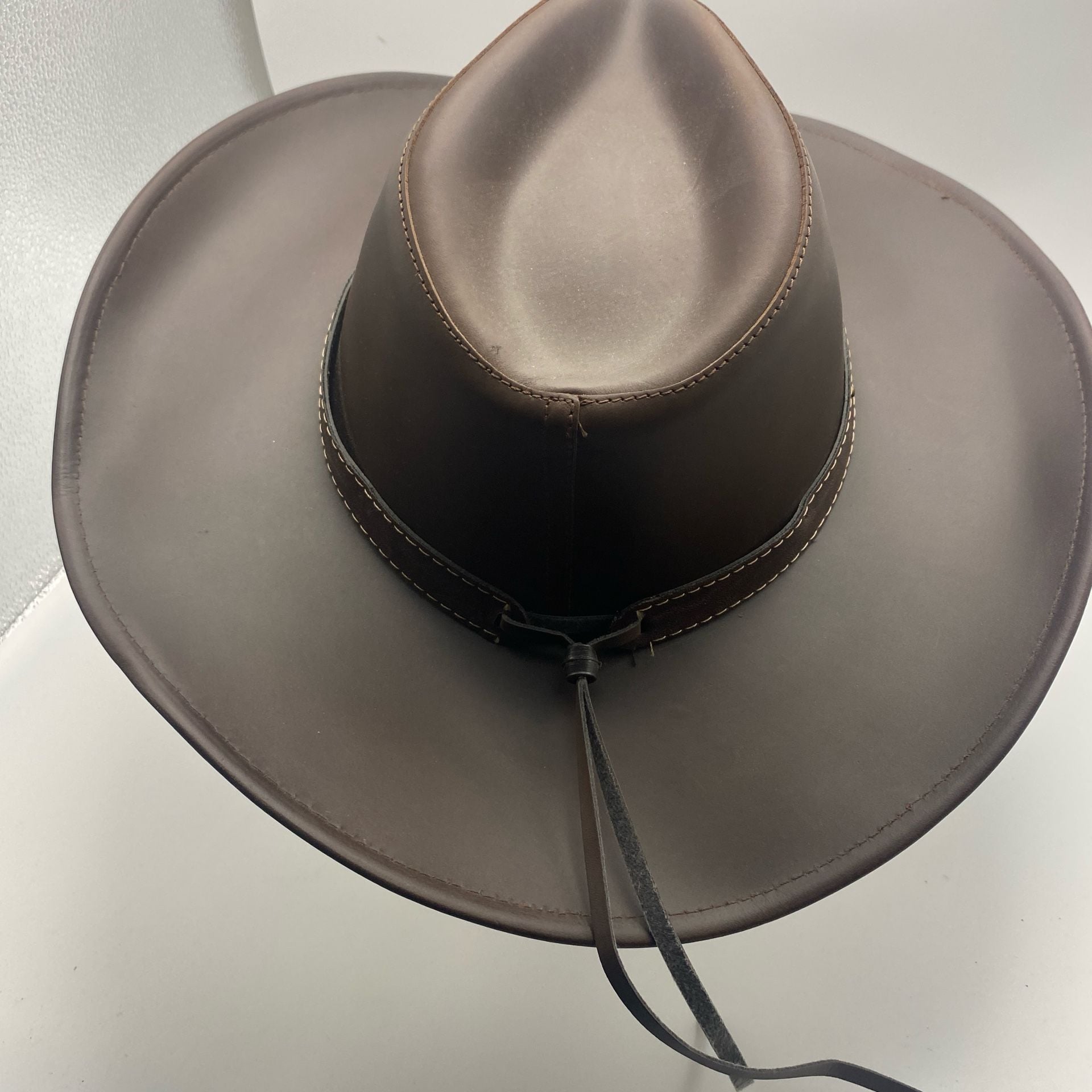 Leather Hats by Jars Cowboy Hat Large Brown Leather Western Hat 4