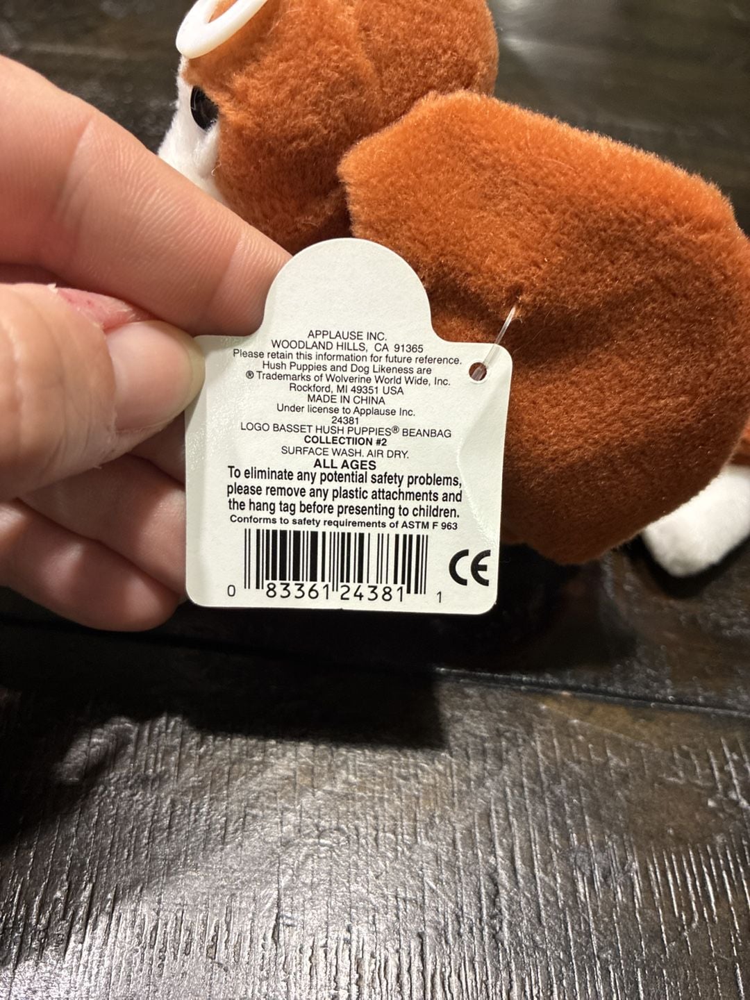 Applause Hush Puppies Bean Bags Basset Hound Dog Plush 7