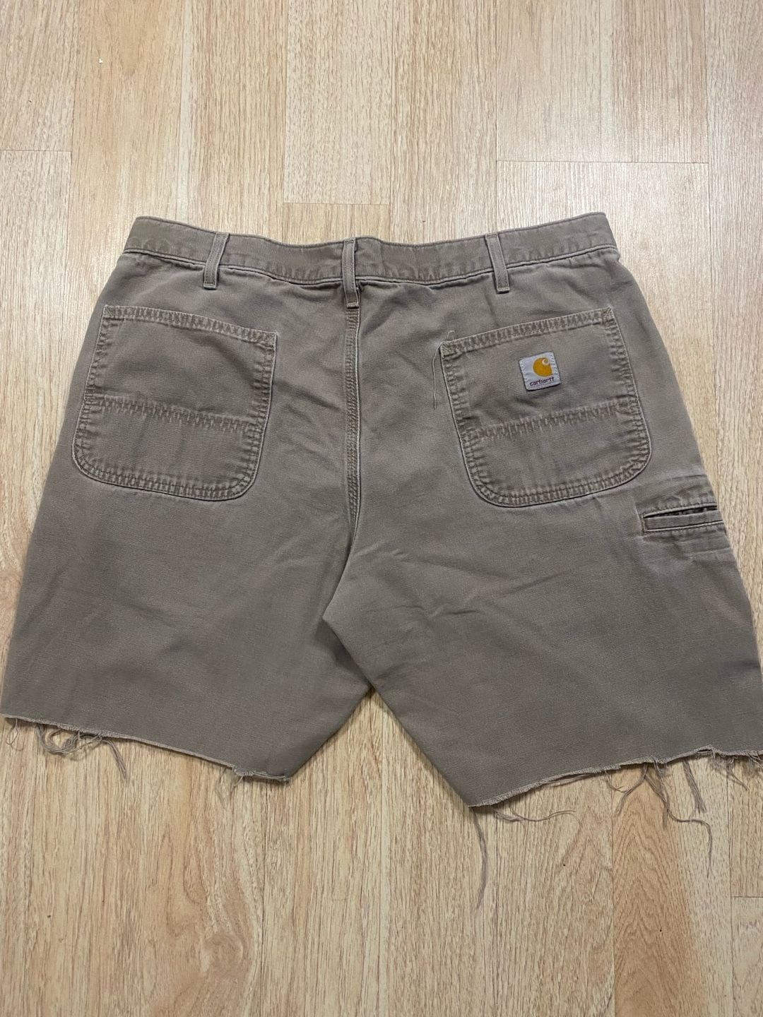 Carhartt Relaxed Fit Utility Cut Off Shorts Brown Canvas 2