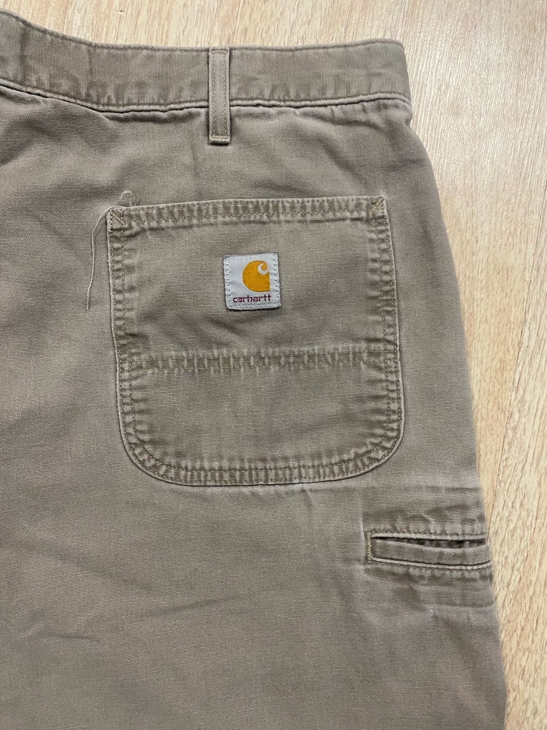 Carhartt Relaxed Fit Utility Cut Off Shorts Brown Canvas 3