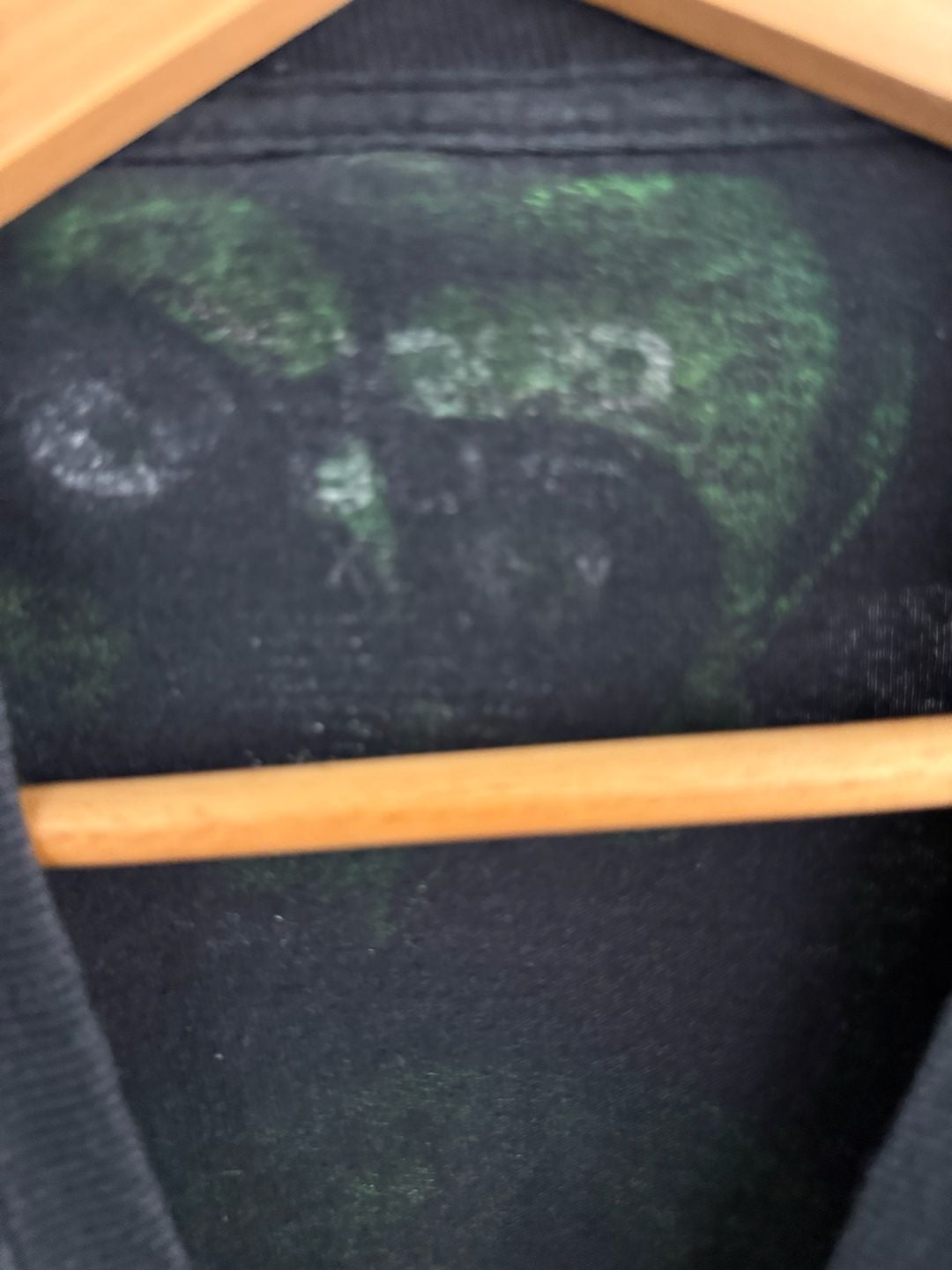 Vintage Liquid Blue Green Skulls All Over Print T-Shirt 5