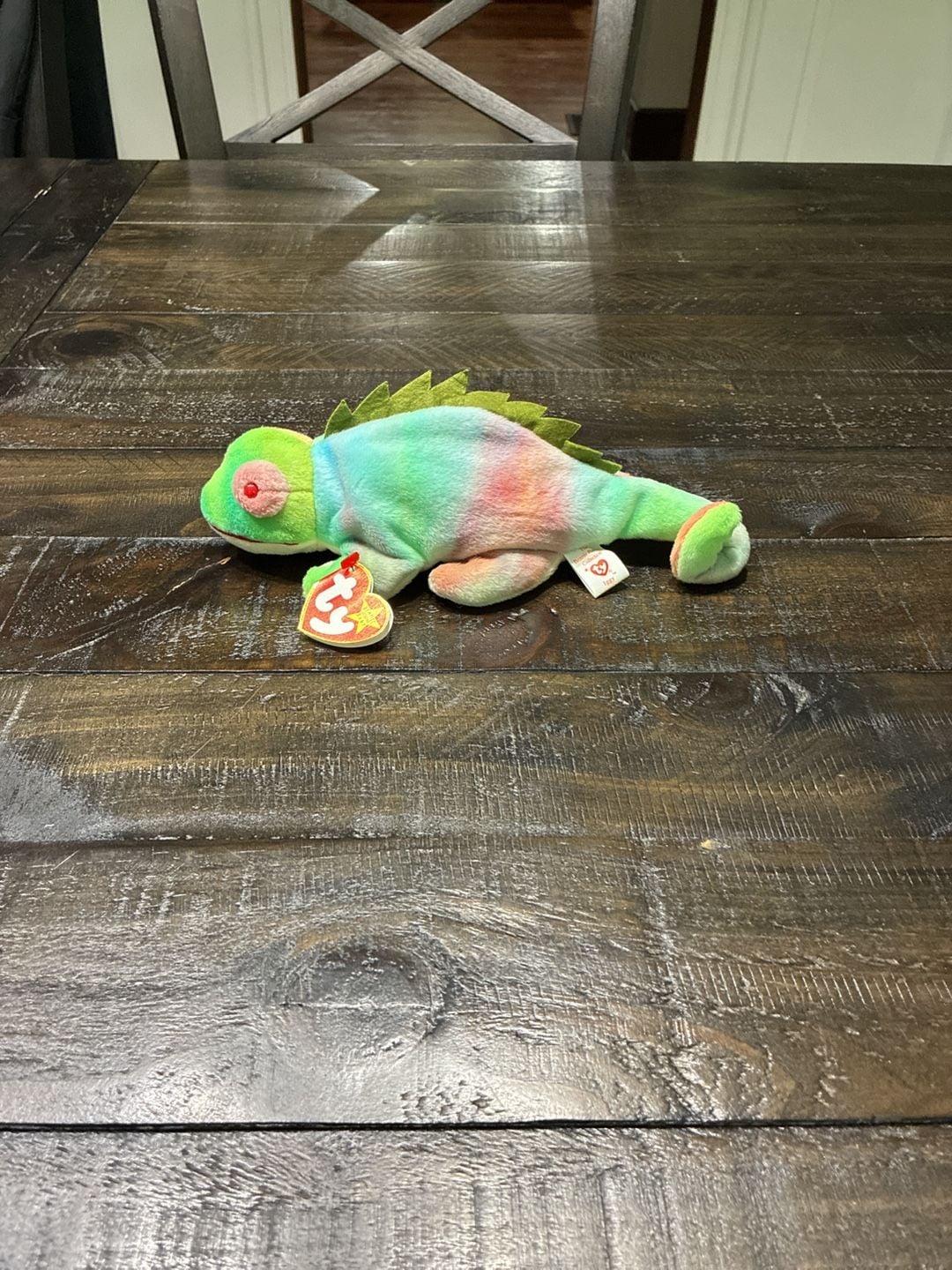 Ty Beanie Babies Iggy The Iguana 1997 Plush Stuffed Animal Toy Mint With Tags 2