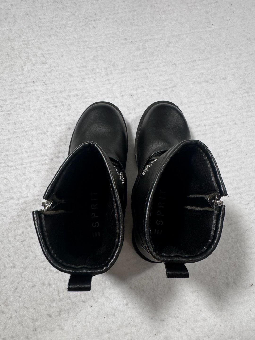 Esprit Girls Black Studded Biker Moto Boots Size 2M 8